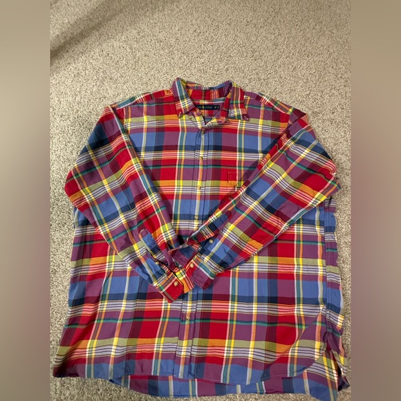 Ralph Lauren Men’s 2XB Big Classic Fit Madras Plaid Shirt - Picture 1 of 4